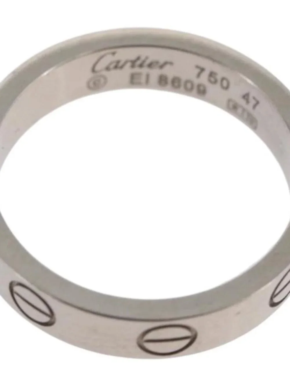 CARTIER Love Ring Ring 750 White gold Auth am10660SM